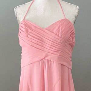Pink strapless bridesmaid, maid of honor dress